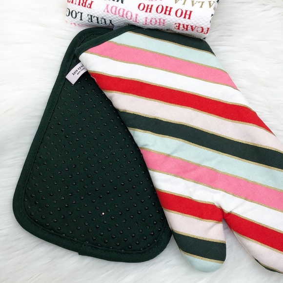 Kate Spade Pink Red 3 Piece Kitchen Towel Set - Picture 4 of 5